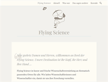 Tablet Screenshot of flyingscience.ch